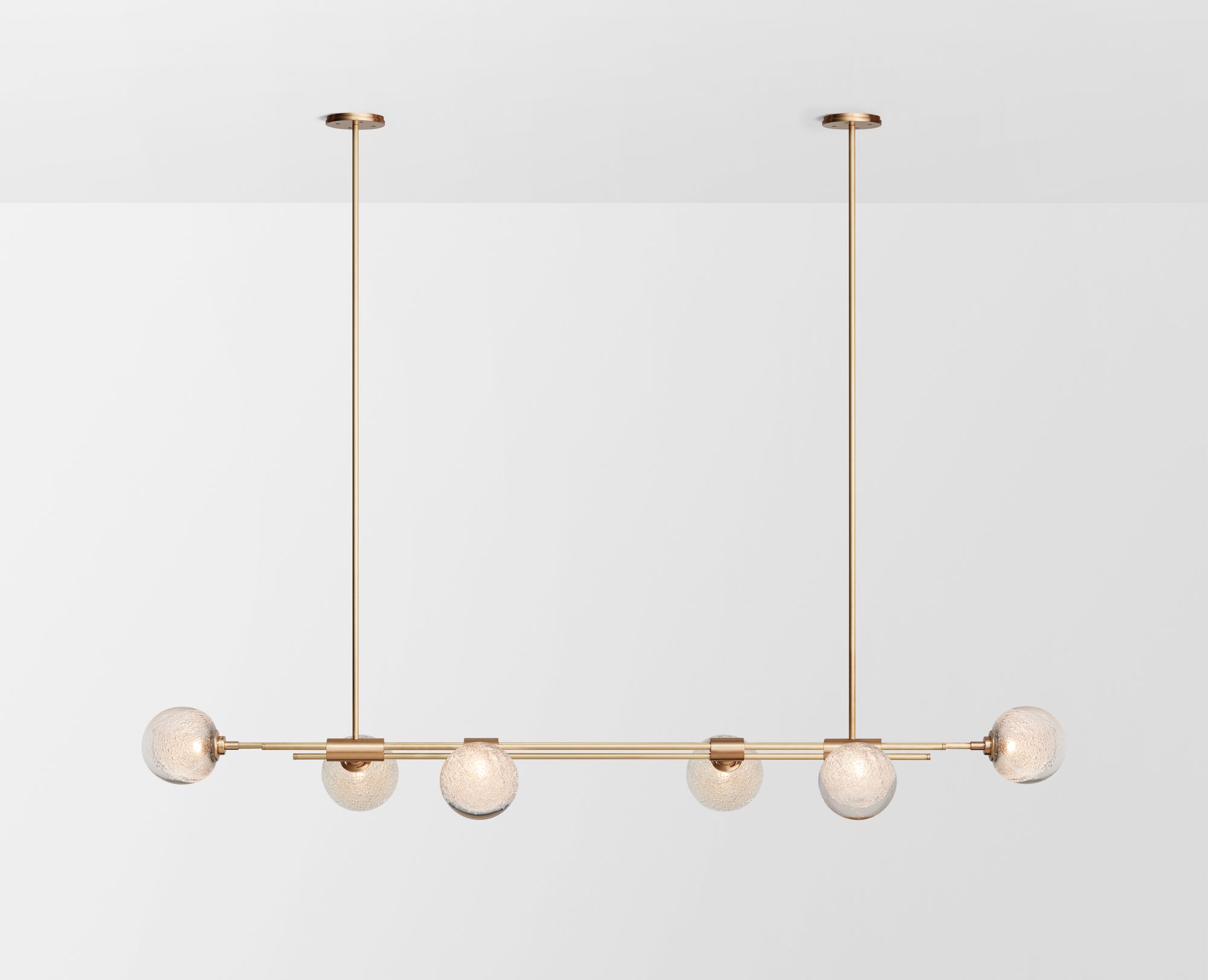 Articolo Studios Luxury Lighting. Trilogy Horizontal 6 Ball pendant in