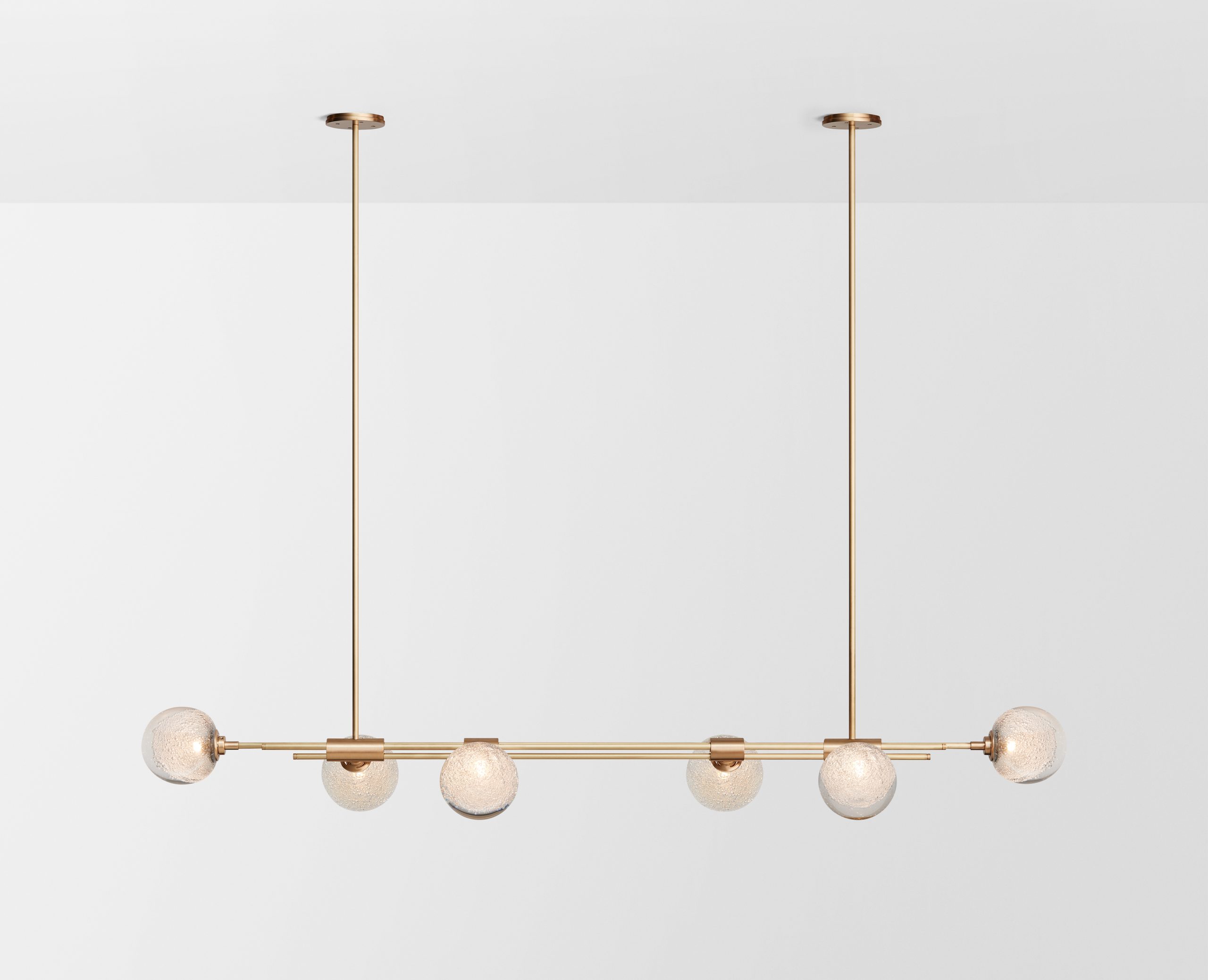 Articolo Studios Luxury Lighting. Trilogy Horizontal 6 Ball pendant in