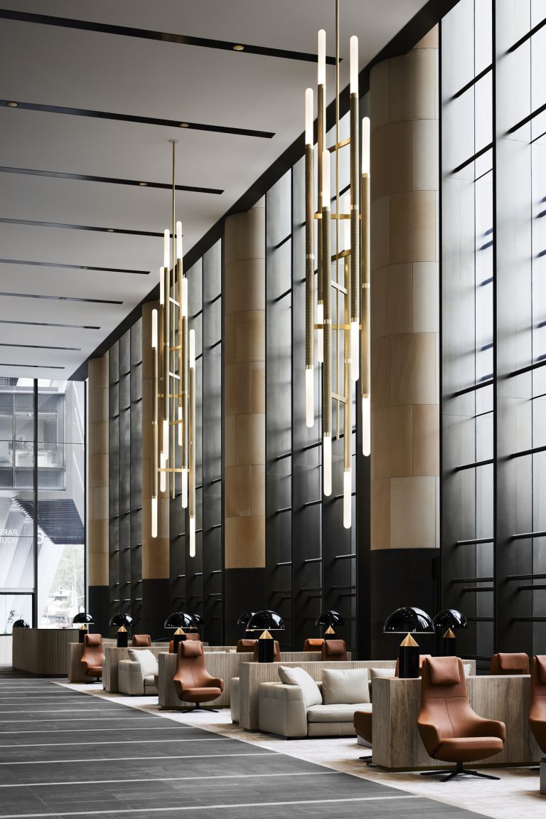 Articolo Studios Custom Luxury Lighting for Parramatta Square Hotel Lobby