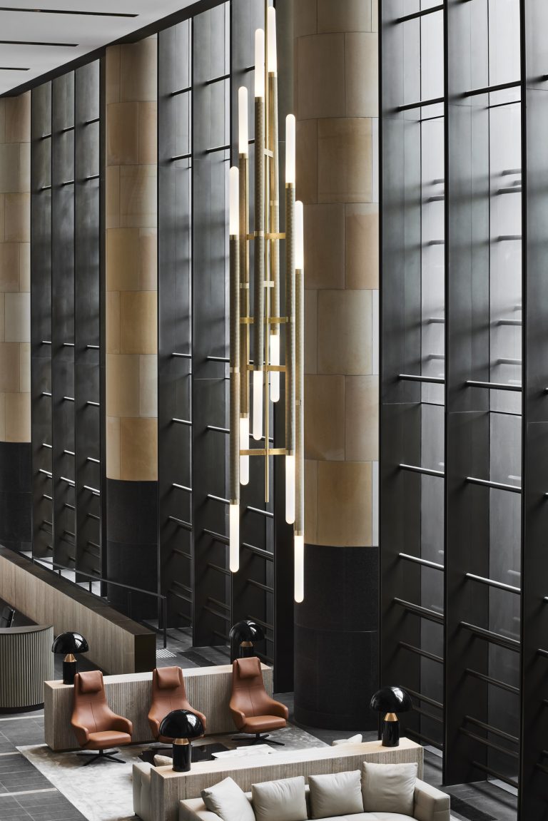 Articolo Studios Custom Bespoke Lighting for Parramatta Square Hotel Lobby