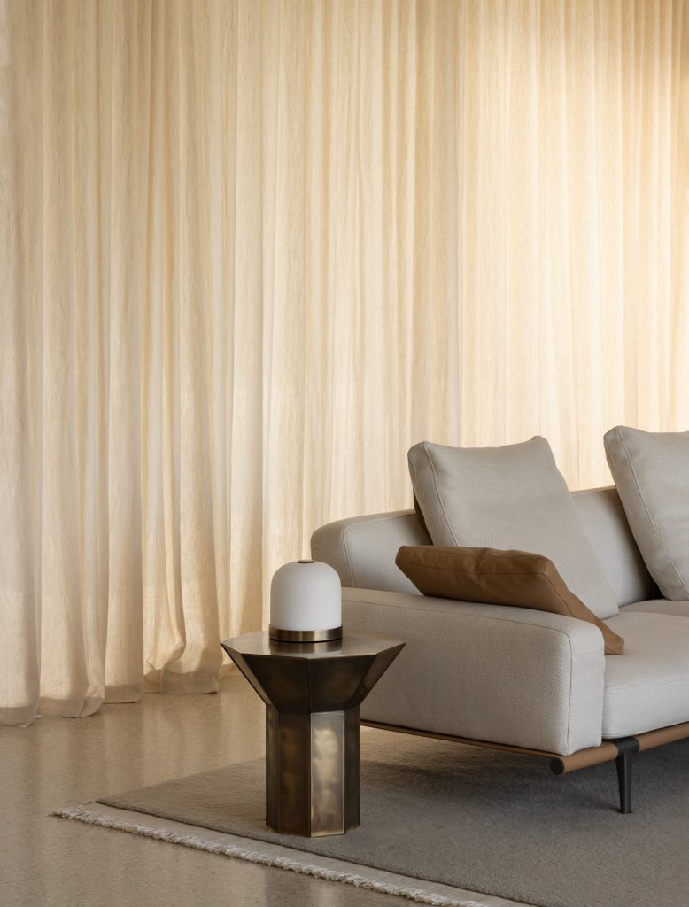 Articolo Studios luxury Furniture Flare Tall Side Table and Rolo Mini Table Lamp