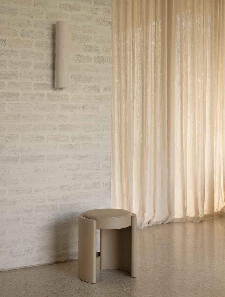 Articolo Studios Luxury Lighting and Furniture Cuff Stool in Cape Schanck Residence