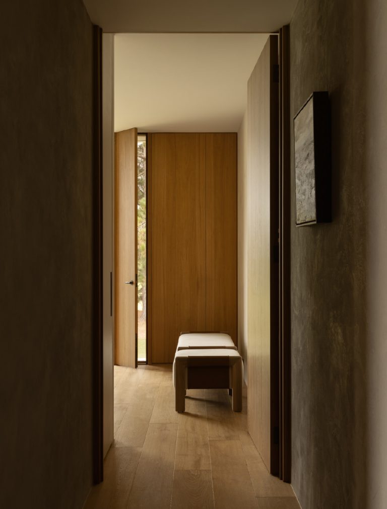 Articolo Studios Luxury Furniture Saddle Bench in Cape Schanck Residence
