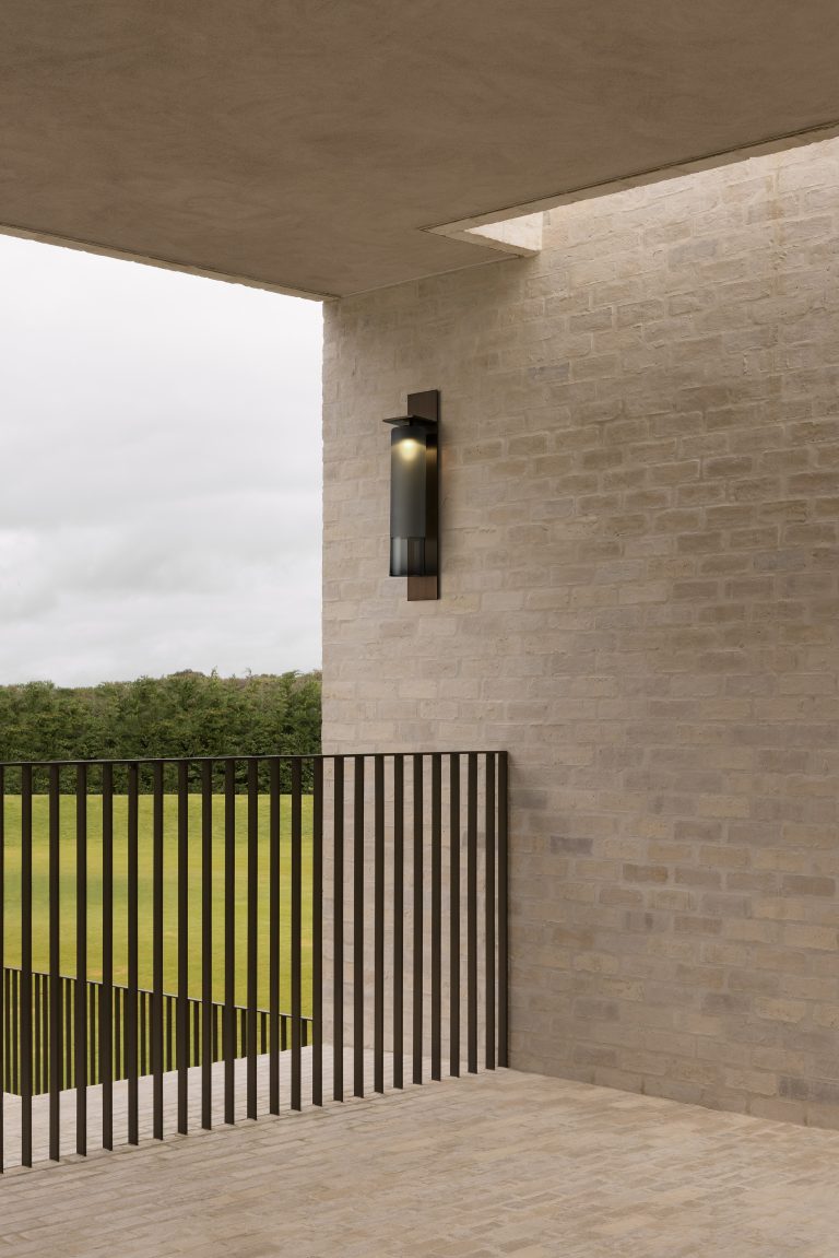 Articolo Studios Luxury Lighting Exterior Eclipse Tall Wall Sconce in Cape Schanck Residence