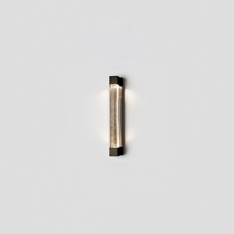Articolo Studios Luxury Lighting Fini Mini Wall Sconce in Bronze with Clear Shade